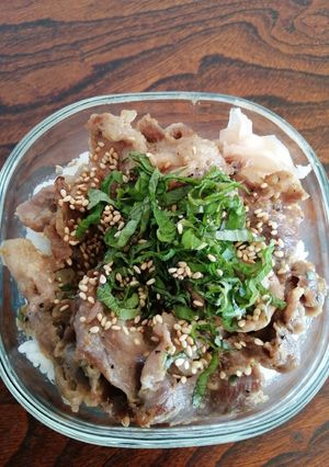旦那弁当３０『塩麹漬け豚肉丼』-レシピのメイン写真