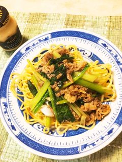 中華風牛肉と小松菜の焼きそば-レシピのメイン写真