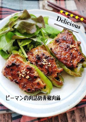 ピーマンの肉詰めde青椒肉絲-レシピのメイン写真