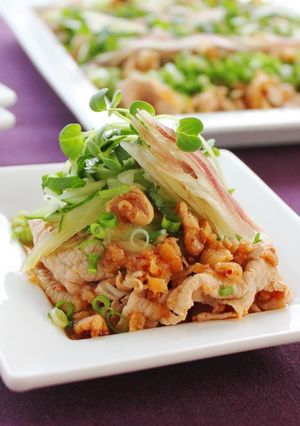 くるみ香味だれの豚しゃぶサラダ-レシピのメイン写真