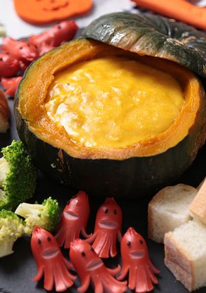 まるごとかぼちゃのシチューフォンデュ-レシピのメイン写真