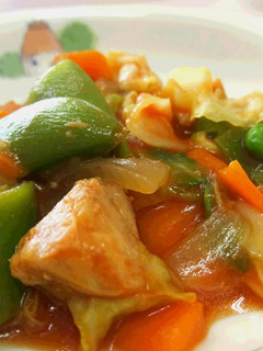【保育園給食】鶏のケチャップ煮-レシピのメイン写真