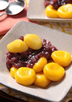 十三夜☆かぼちゃ団子の栗ぜんざい-レシピのメイン写真