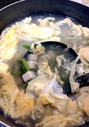 豆腐とニラとかき玉スープ-レシピのメイン写真