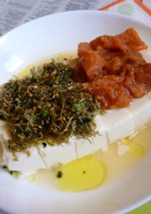 辛子明太子＋昆布ちりめんと冷や奴のタパス-レシピのメイン写真