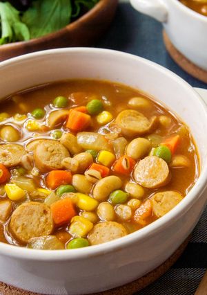 コロコロ野菜とウインナーのカレースープ-レシピのメイン写真