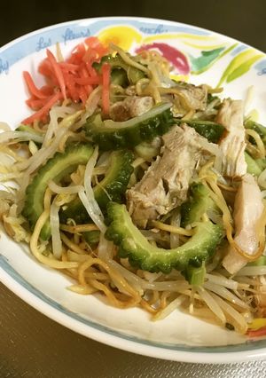 塩煮豚ゴーヤ焼きそば！-レシピのメイン写真