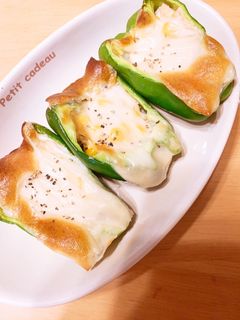 ピーマンのツナマヨチーズ焼き-レシピのメイン写真