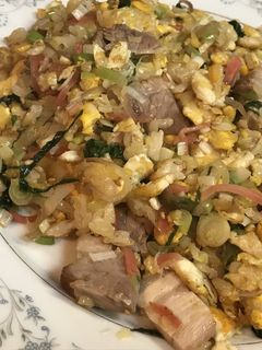 塩煮豚と大葉ミョウガ炒飯-レシピのメイン写真