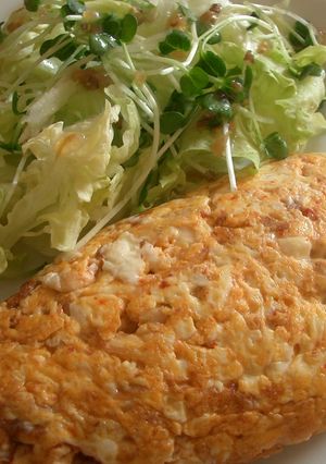 ふっくらキムチー豆腐オムレツ-レシピのメイン写真