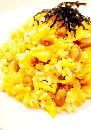 【ヘルシー】簡単☆誰でもパラパラ納豆炒飯-レシピのメイン写真