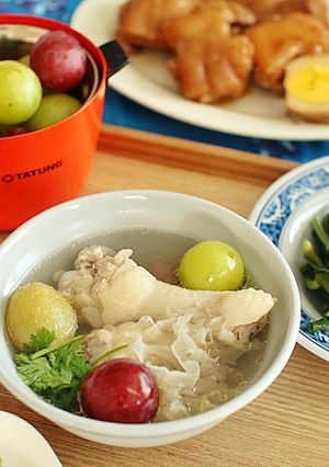 ＼大同電鍋レシピ／ぶどうと鶏のスープ-レシピのメイン写真