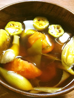 夏野菜のお味噌汁-レシピのメイン写真