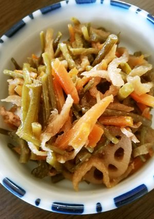 食物繊維たっぷり♪芋づると切干大根の煮物-レシピのメイン写真