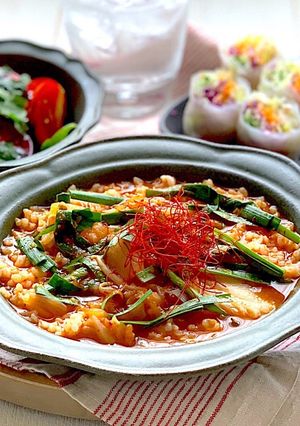 脂肪燃焼スープアレンジ*玄米チゲクッパ-レシピのメイン写真