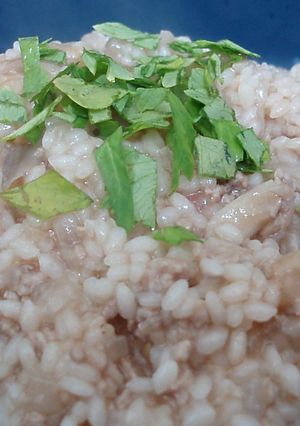 本格！きのことひき肉のリゾット-レシピのメイン写真