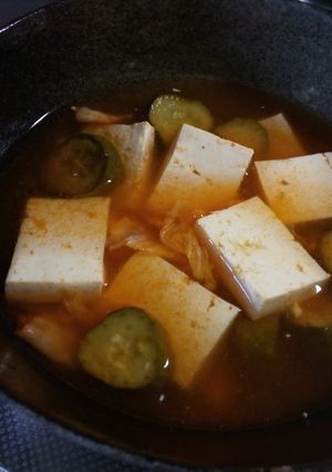 夏のビンボー飯 キムチ冷汁-レシピのメイン写真