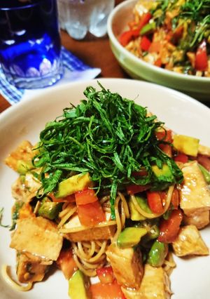 作りおき胸肉の冷製パスタ-レシピのメイン写真