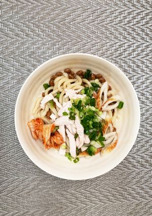 簡単 納豆スタミナうどん ヘルシー-レシピのメイン写真