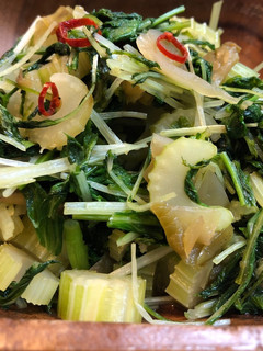 香味野菜とザーサイの炒め-レシピのメイン写真