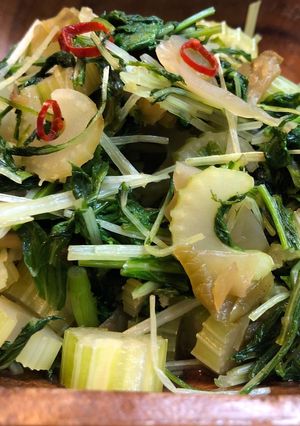 香味野菜とザーサイの炒め-レシピのメイン写真