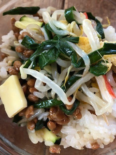 納豆と中華サラダのご飯-レシピのメイン写真