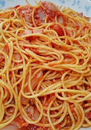 トマトとベーコンのパスタ-レシピのメイン写真