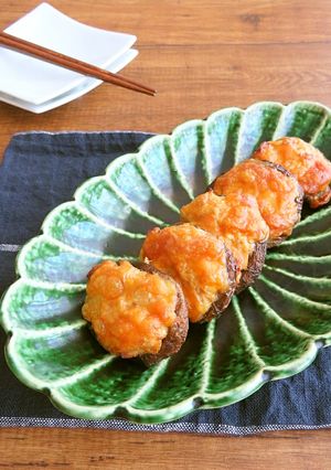 しいたけの明太ツナマヨチーズ焼き-レシピのメイン写真