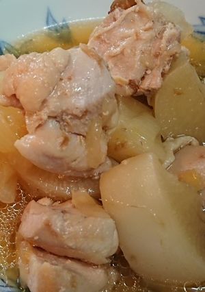 鳥ももと大根のネギスープ煮込み-レシピのメイン写真