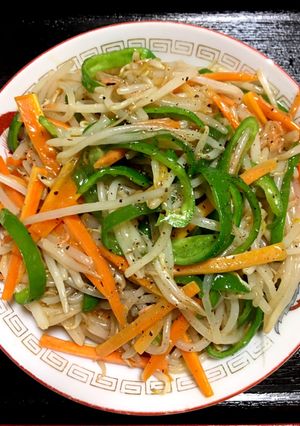 ぱりぱり麺に海鮮風味塩もやしあん-レシピのメイン写真