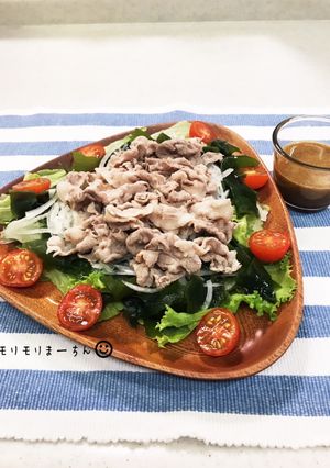 冷しゃぶサラダごまポン酢ソースかけ-レシピのメイン写真