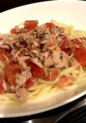 トマトとツナの冷製パスタ-レシピのメイン写真