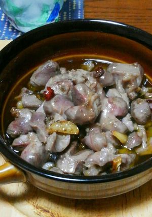 ニンニク☆砂ずりのオリーブオイル焼き-レシピのメイン写真