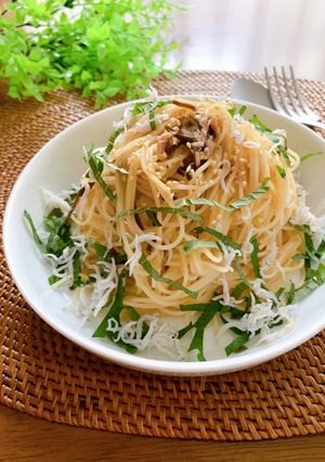 ランチに★ツナと塩昆布の和風冷製パスタ-レシピのメイン写真