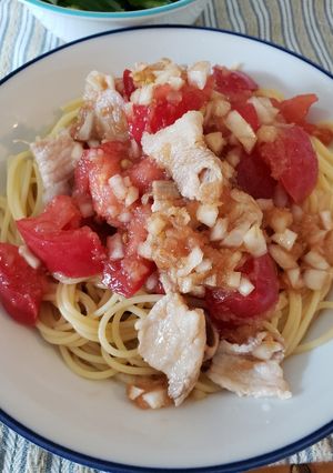 豚肉の冷静トマトソース 蕎麦や素麺にも-レシピのメイン写真