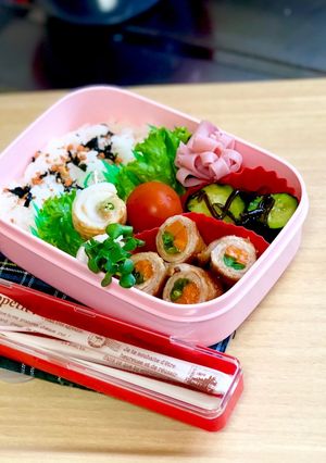 毎日お弁当♪インゲン人参豚肉巻き-レシピのメイン写真