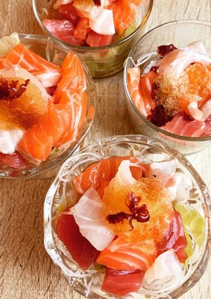 だし醤油シャーベットの海鮮オードブル-レシピのメイン写真