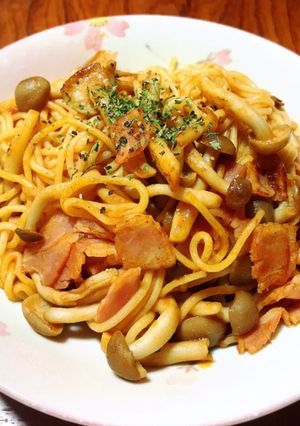 糖質ゼロ麺でなんちゃってナポリタン-レシピのメイン写真