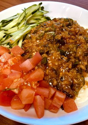 ジャージャー麺(ピーマン入り)-レシピのメイン写真