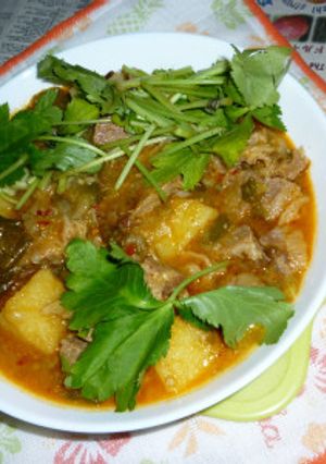 無加水鍋で牛カッパのレッドカレー-レシピのメイン写真