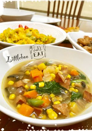 具だくさん✿ソーセージ・バジルスープ✿-レシピのメイン写真