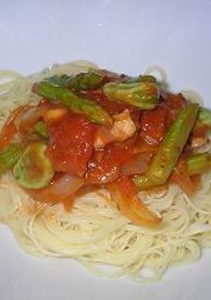 夏野菜とパンチェッタの冷製パスタ☆彡-レシピのメイン写真