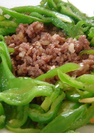 ついでにできるピーマンの肉そぼろ添え-レシピのメイン写真