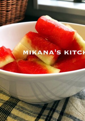止まらない☆簡単☆すいかのお漬物♪♪-レシピのメイン写真