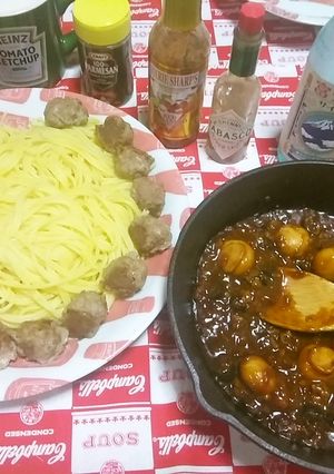 ルパン三世♪のミートボール入りパスタ-レシピのメイン写真