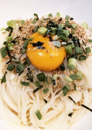 簡単!!!鶏ガラまぜそうめん-レシピのメイン写真