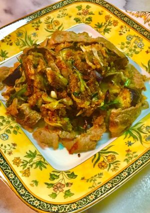 No2279肉茄子胡椒パン粉炒め-レシピのメイン写真