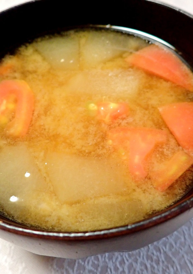 冬瓜とトマトの味噌汁-レシピのメイン写真