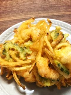 エビとゴーヤのかき揚げ *☻*-レシピのメイン写真
