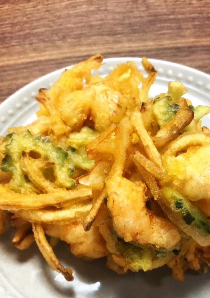 エビとゴーヤのかき揚げ *☻*-レシピのメイン写真
